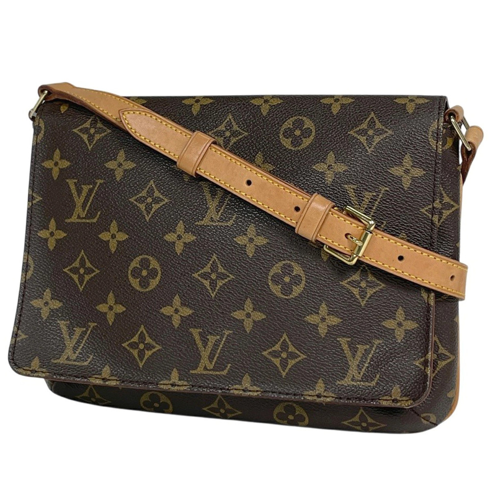 Louis Vuitton Musette Tango Shoulder Bag Short Monogram Brown